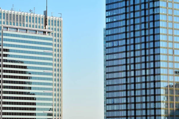 Städtischen Abstrakten Hintergrund Detail Der Modernen Glasfassade Bürogebäude — Stockfoto