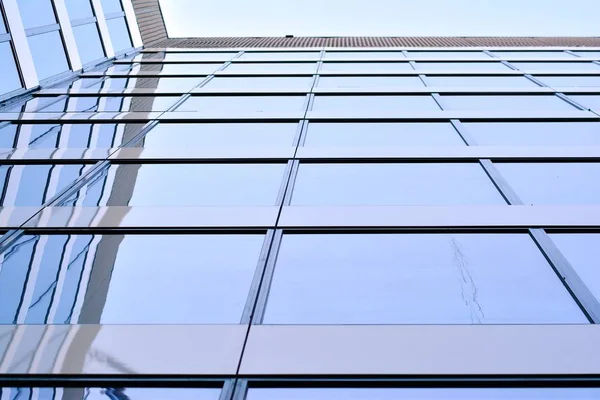 Städtischen Abstrakten Hintergrund Detail Der Modernen Glasfassade Bürogebäude — Stockfoto
