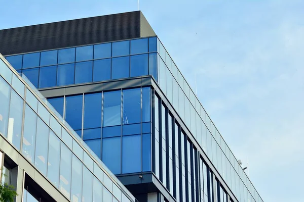 Städtischen Abstrakten Hintergrund Detail Der Modernen Glasfassade Bürogebäude — Stockfoto