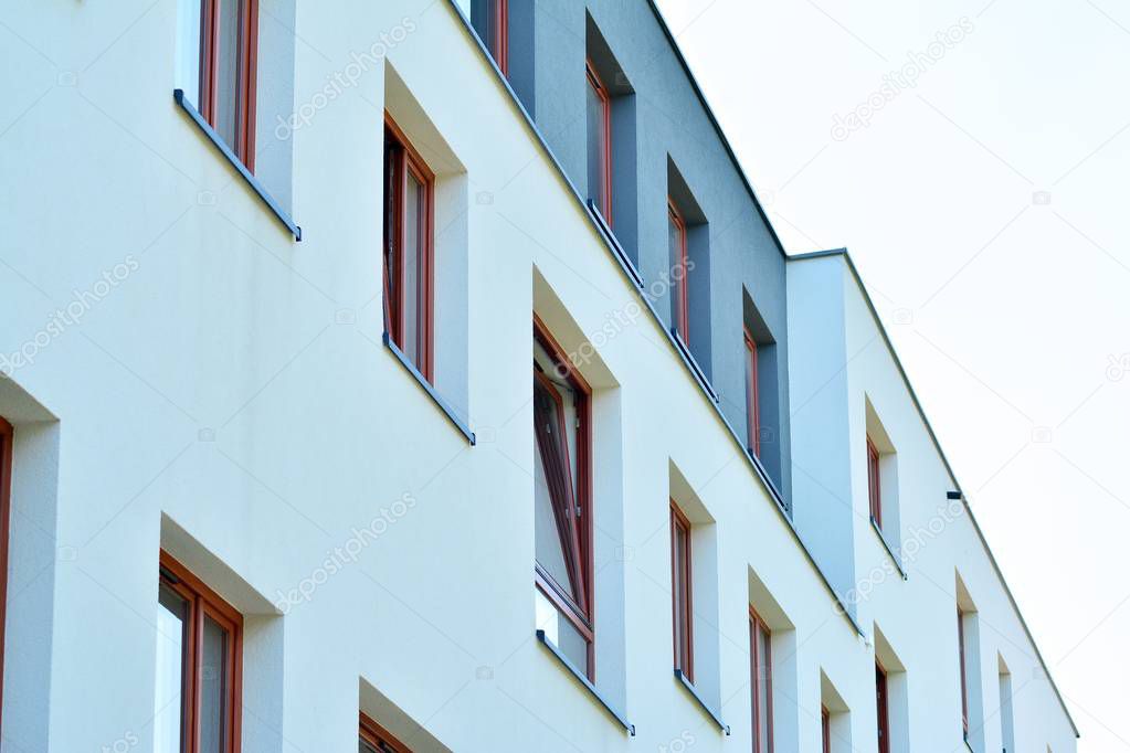 Modern apartment building exterior