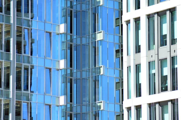 Modern Office Building Wall Made Steel Glass — Stock Photo, Image