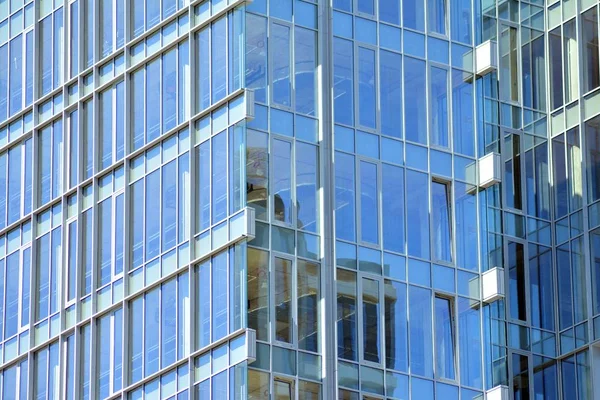 Modern Office Building Wall Made Steel Glass — Stock Photo, Image