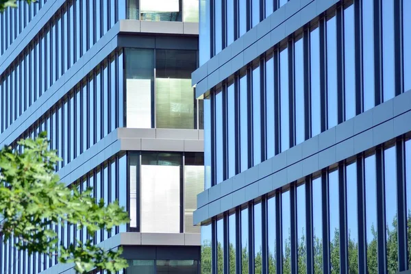 Moderna Pared Del Edificio Oficinas Acero Vidrio — Foto de Stock