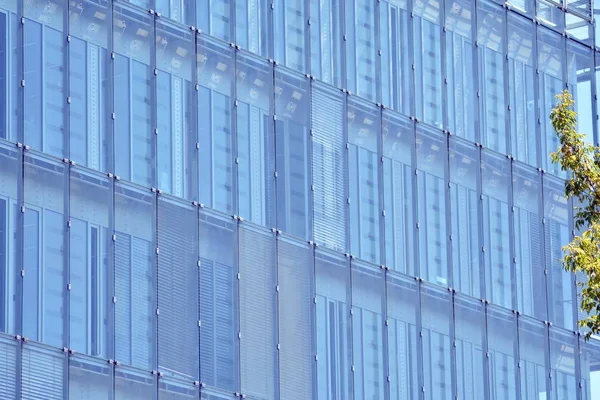 Moderna Pared Del Edificio Oficinas Acero Vidrio —  Fotos de Stock