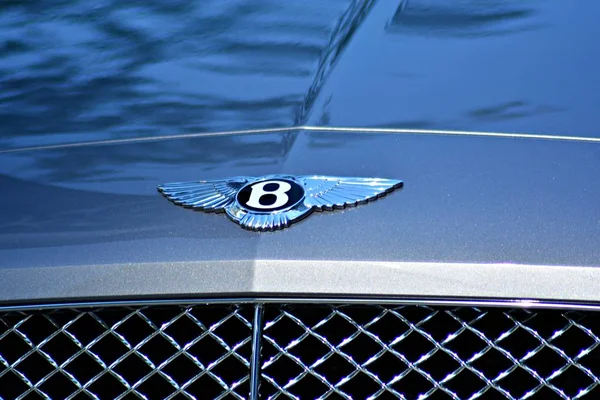 Warszawa Polen Juni 2018 Logga Bentley Företaget Skylt Bentley — Stockfoto