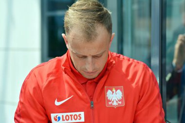 Varşova, Polonya. 11 Haziran 2018. Kamil Grosicki Polonya Millî Futbol Takımı futbolcusu