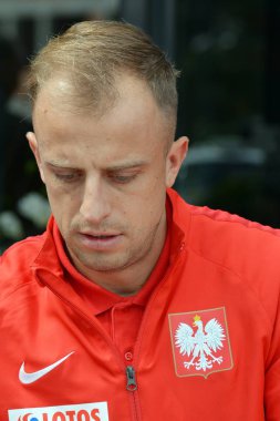 Varşova, Polonya. 11 Haziran 2018. Kamil Grosicki Polonya Millî Futbol Takımı futbolcusu