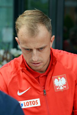 Varşova, Polonya. 11 Haziran 2018. Kamil Grosicki Polonya Millî Futbol Takımı futbolcusu