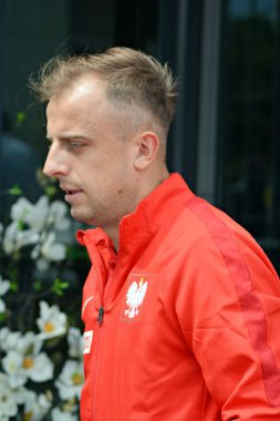 Varşova, Polonya. 11 Haziran 2018. Kamil Grosicki Polonya Millî Futbol Takımı futbolcusu
