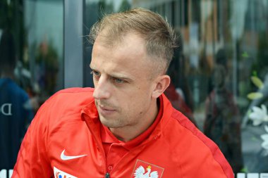 Varşova, Polonya. 11 Haziran 2018. Kamil Grosicki Polonya Millî Futbol Takımı futbolcusu