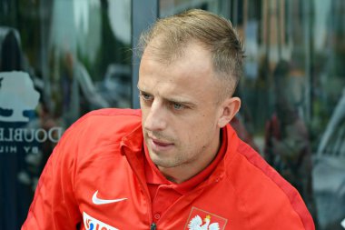 Varşova, Polonya. 11 Haziran 2018. Kamil Grosicki Polonya Millî Futbol Takımı futbolcusu