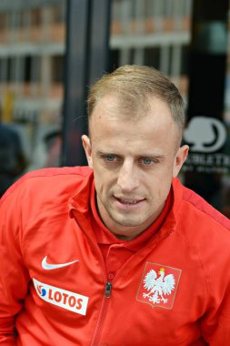 Varşova, Polonya. 11 Haziran 2018. Kamil Grosicki Polonya Millî Futbol Takımı futbolcusu