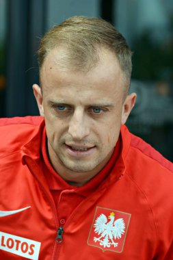 Varşova, Polonya. 11 Haziran 2018. Kamil Grosicki Polonya Millî Futbol Takımı futbolcusu