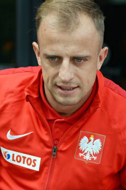 Varşova, Polonya. 11 Haziran 2018. Kamil Grosicki Polonya Millî Futbol Takımı futbolcusu
