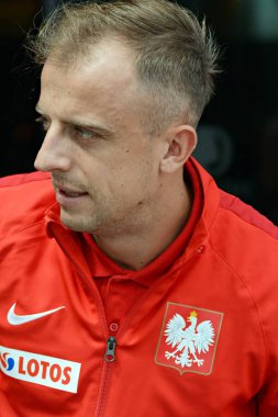 Varşova, Polonya. 11 Haziran 2018. Kamil Grosicki Polonya Millî Futbol Takımı futbolcusu