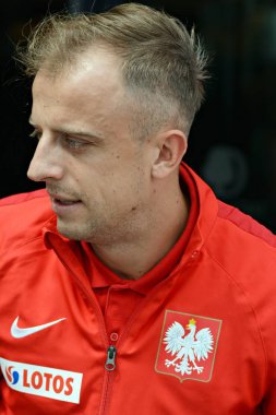 Varşova, Polonya. 11 Haziran 2018. Kamil Grosicki Polonya Millî Futbol Takımı futbolcusu
