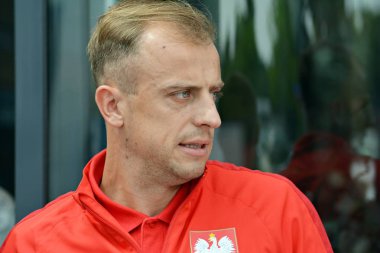 Varşova, Polonya. 11 Haziran 2018. Kamil Grosicki Polonya Millî Futbol Takımı futbolcusu
