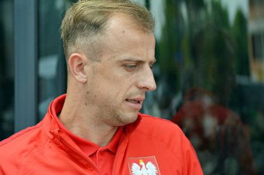 Varşova, Polonya. 11 Haziran 2018. Kamil Grosicki Polonya Millî Futbol Takımı futbolcusu