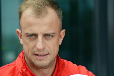 Varşova, Polonya. 11 Haziran 2018. Kamil Grosicki Polonya Millî Futbol Takımı futbolcusu