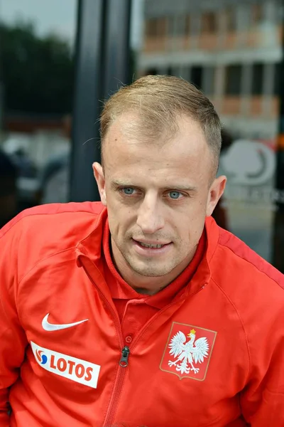 Varşova, Polonya. 11 Haziran 2018. Kamil Grosicki Polonya Millî Futbol Takımı futbolcusu