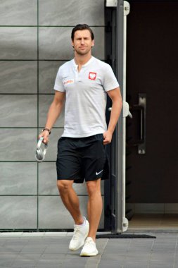 Varşova, Polonya. 12 Haziran 2018. Polonya Millî Futbol Takımı futbolcusu