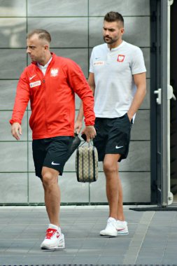 Varşova, Polonya. 12 Haziran 2018. Polonya Millî Futbol Takımı futbolcusu