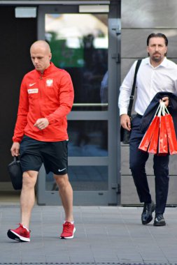 Varşova, Polonya. 12 Haziran 2018. Polonya Millî Futbol Takımı futbolcusu