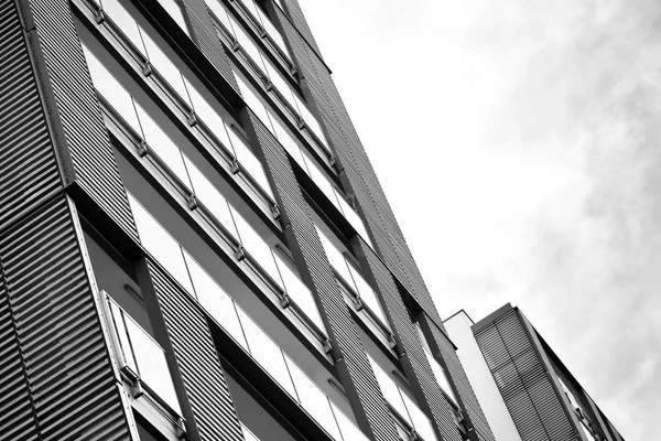 Immeuble Moderne Extérieur Noir Blanc — Photo