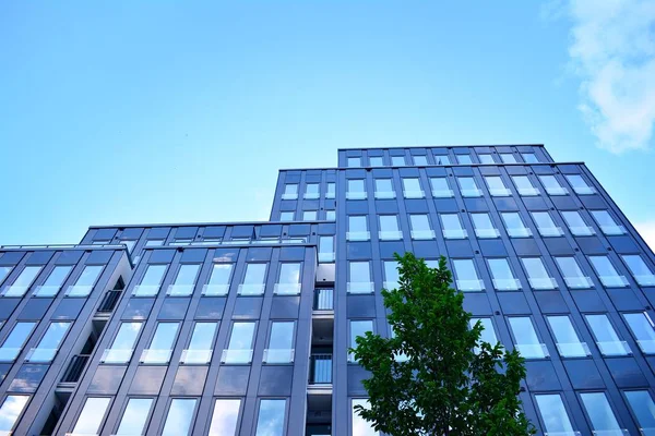 Moderna Pared Del Edificio Oficinas Acero Vidrio — Foto de Stock