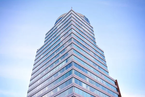 Modern Office Building Wall Made Steel Glass — Stock Photo, Image