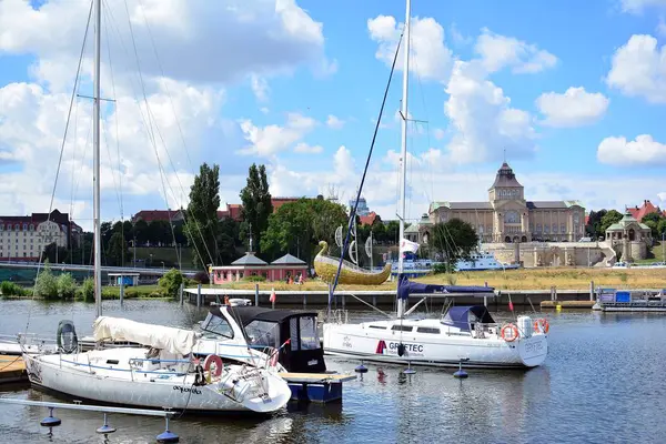 Szczecin Polen Juni 2018 Jachthafen Szczecin City — Stockfoto