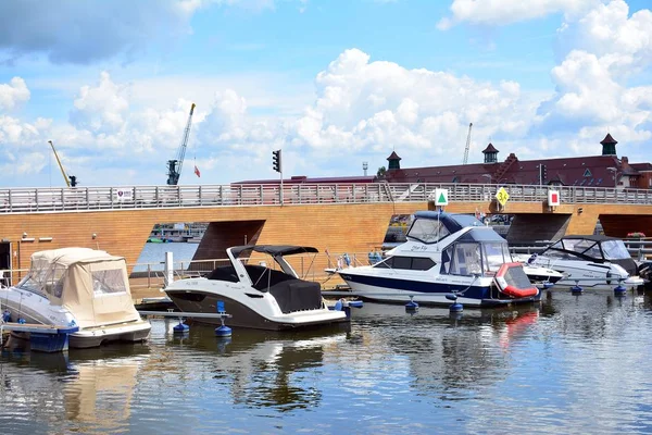 Szczecin Polonia Junio 2018 Puerto Deportivo Szczecin — Foto de Stock