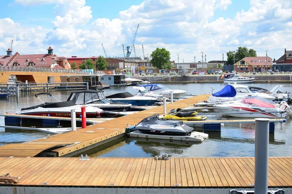 Szczecin Polen Juni 2018 Jachthafen Szczecin City — Stockfoto