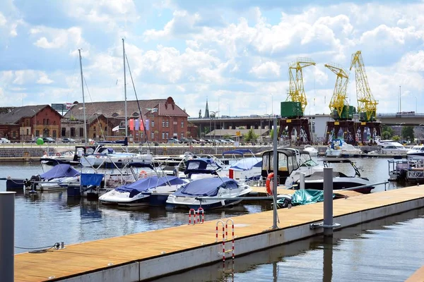 Szczecin Polónia Junho 2018 Yacht Marina Szczecin Cidade — Fotografia de Stock