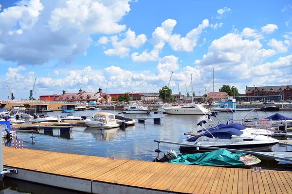 Szczecin Polen Juni 2018 Jachthafen Szczecin City — Stockfoto