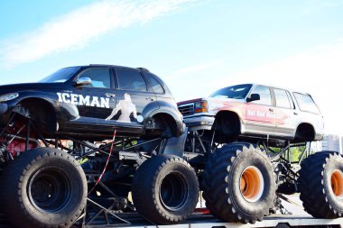 Szczecin, Polonya. 25 Haziran 2018. Canavar kamyon