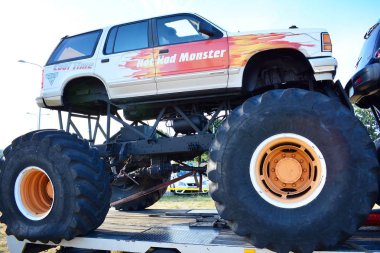 Szczecin, Polonya. 25 Haziran 2018. Canavar kamyon