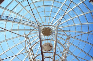 modern sanat cam ve metal, çatı arka plan