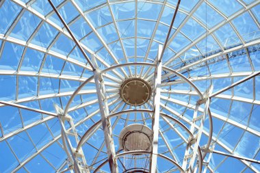 modern sanat cam ve metal, çatı arka plan