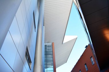 Modern lüks bina, Merkezi, otel, Alışveriş Merkezi, iş merkezi kentsel mimari soyut parçası. İç tasarım