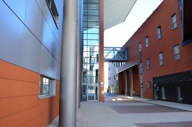 Modern lüks bina, Merkezi, otel, Alışveriş Merkezi, iş merkezi kentsel mimari soyut parçası. İç tasarım