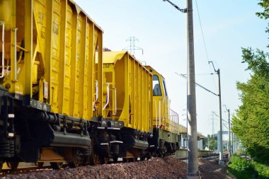 İnşaat tren. Demiryolu İnşaatı.