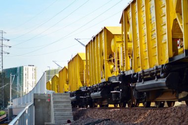 İnşaat tren. Demiryolu İnşaatı.