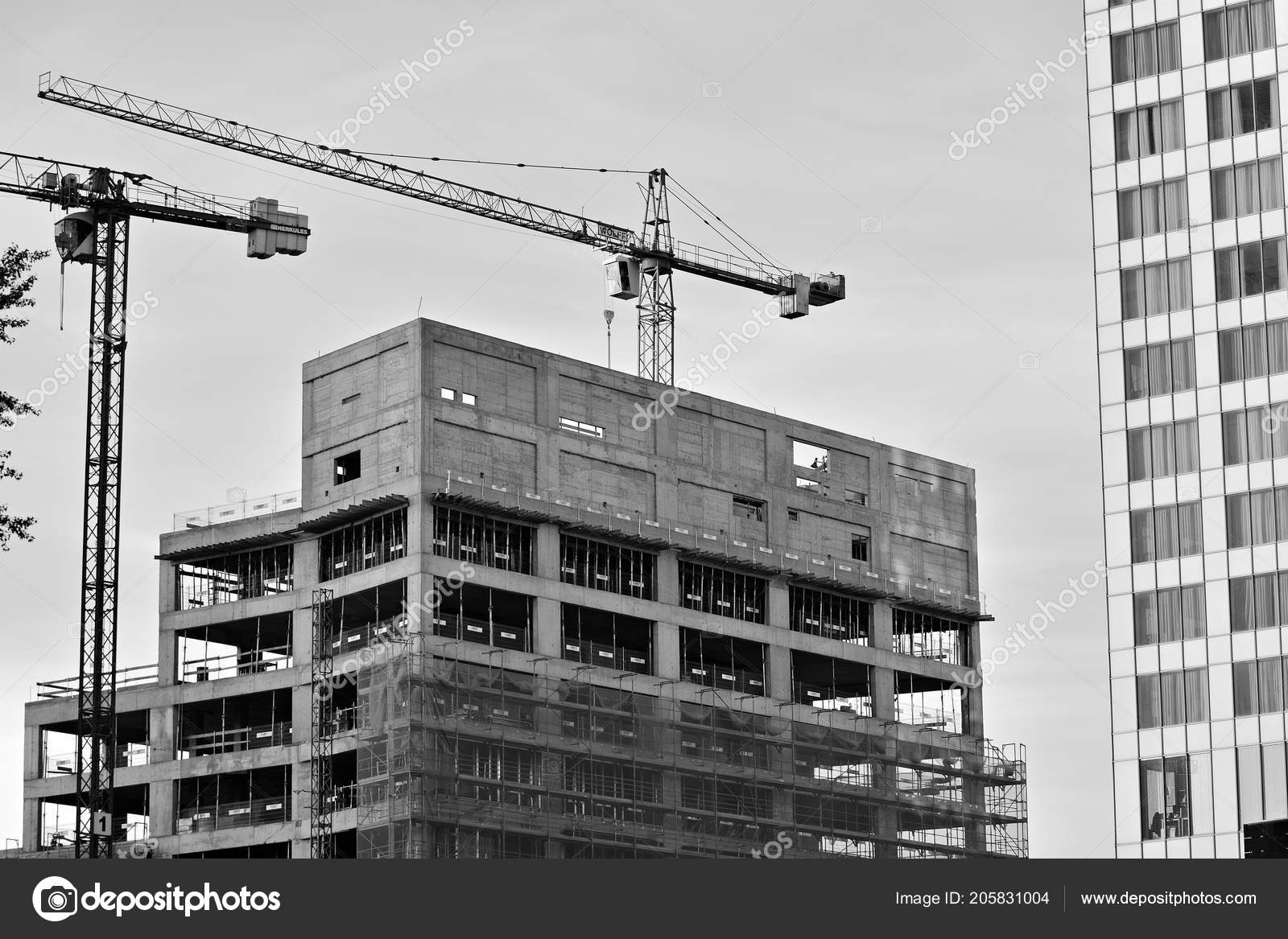 Building Construction Construction Site Black White Stock Photo Image By C Grand Warszawski Building Construction Construction Site Black White Stock Photo Image By C Grand Warszawski