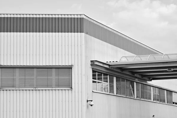 Ware House from outside. Black and white