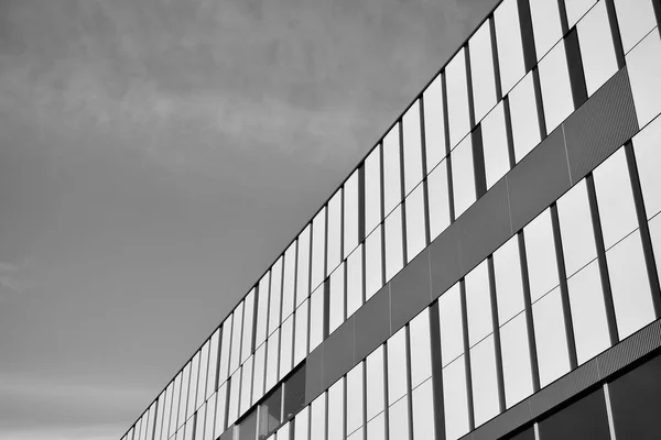 Modern Office Building Wall Made Steel Glass Black White — Stock Photo, Image