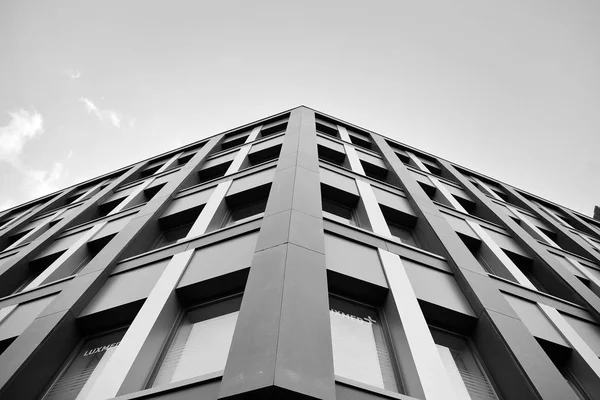 Moderne Bürohauswand Aus Stahl Und Glas Schwarz Weiß — Stockfoto