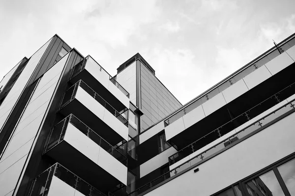 Modern Office Building Wall Made Steel Glass Black White Royalty Free Stock Images