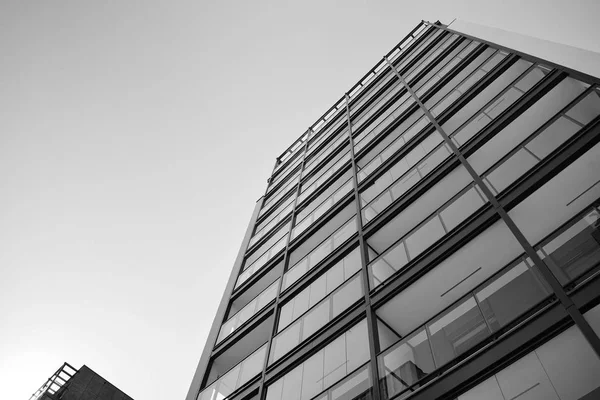 Modern Apartment Building Exterior Black White — Stock Photo, Image