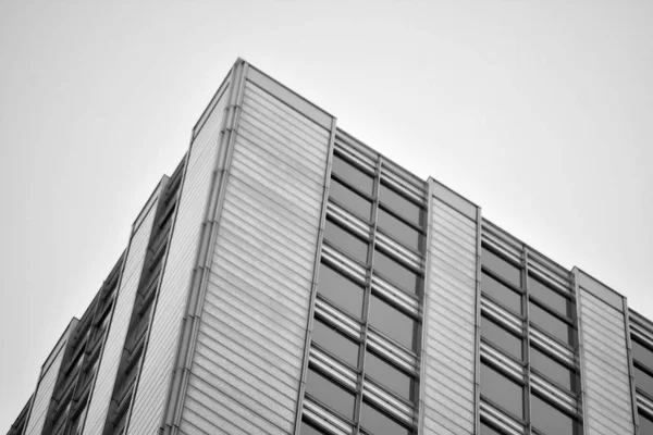 Modern Apartment Building Exterior Black White — Stock Photo, Image